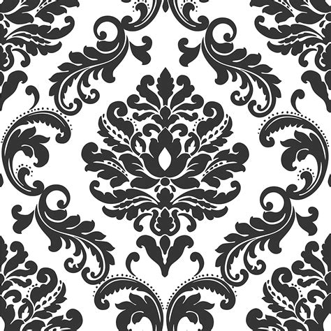 wallpaper black and white damask